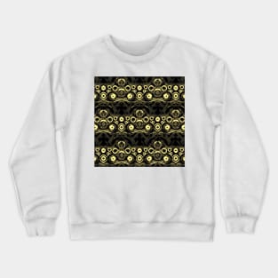 GOLD coloured repeating pattern and circular design Crewneck Sweatshirt